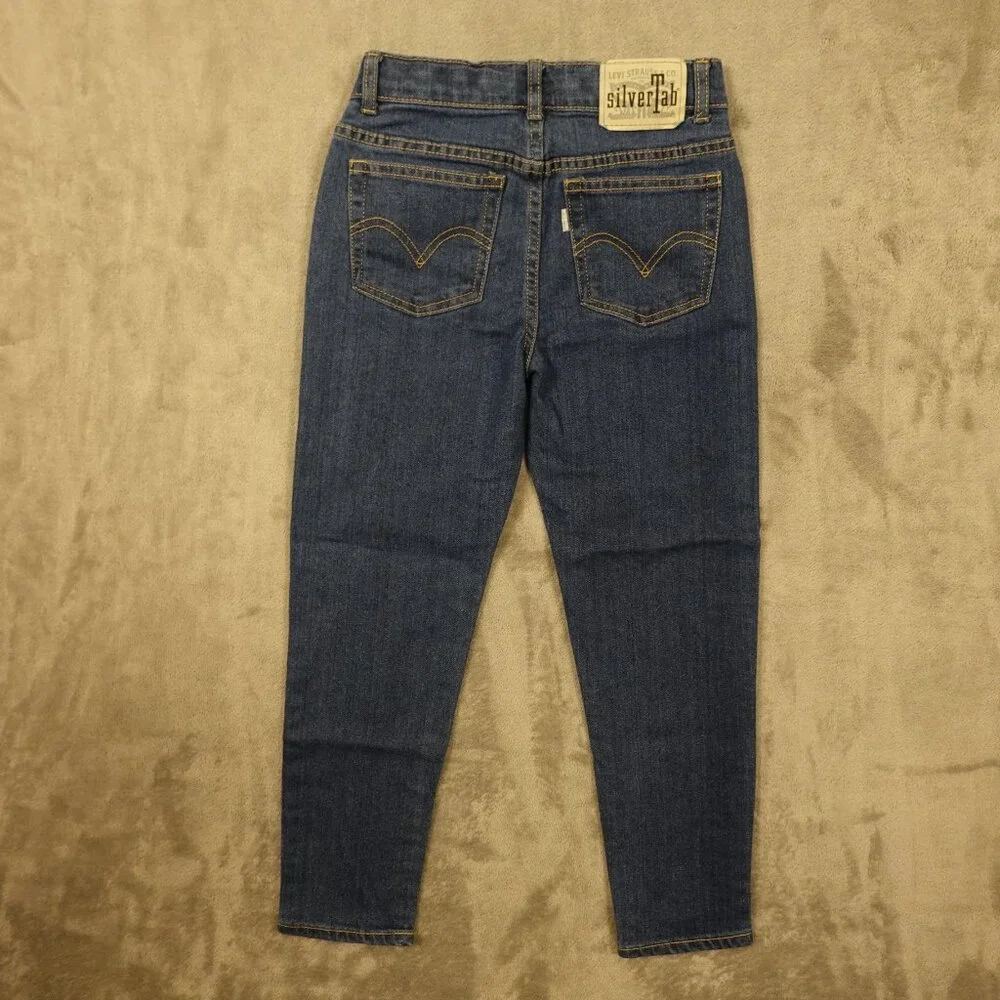 Levi's Jeans Silvertab Mini Mom Girls'‎ Size 8 Blue Denim Retro